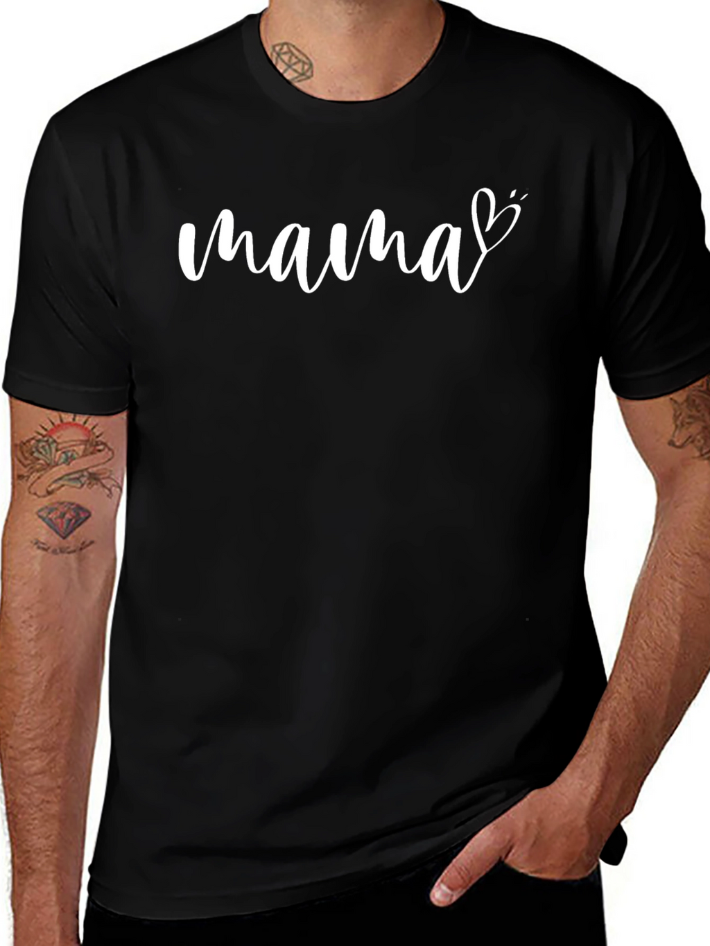 Mama Heart Graphic T-Shirt - Stylish Mom Tee