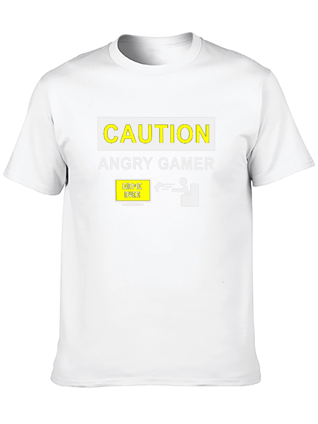 Angry Gamer Caution T-Shirt: Funny Video Game Tee