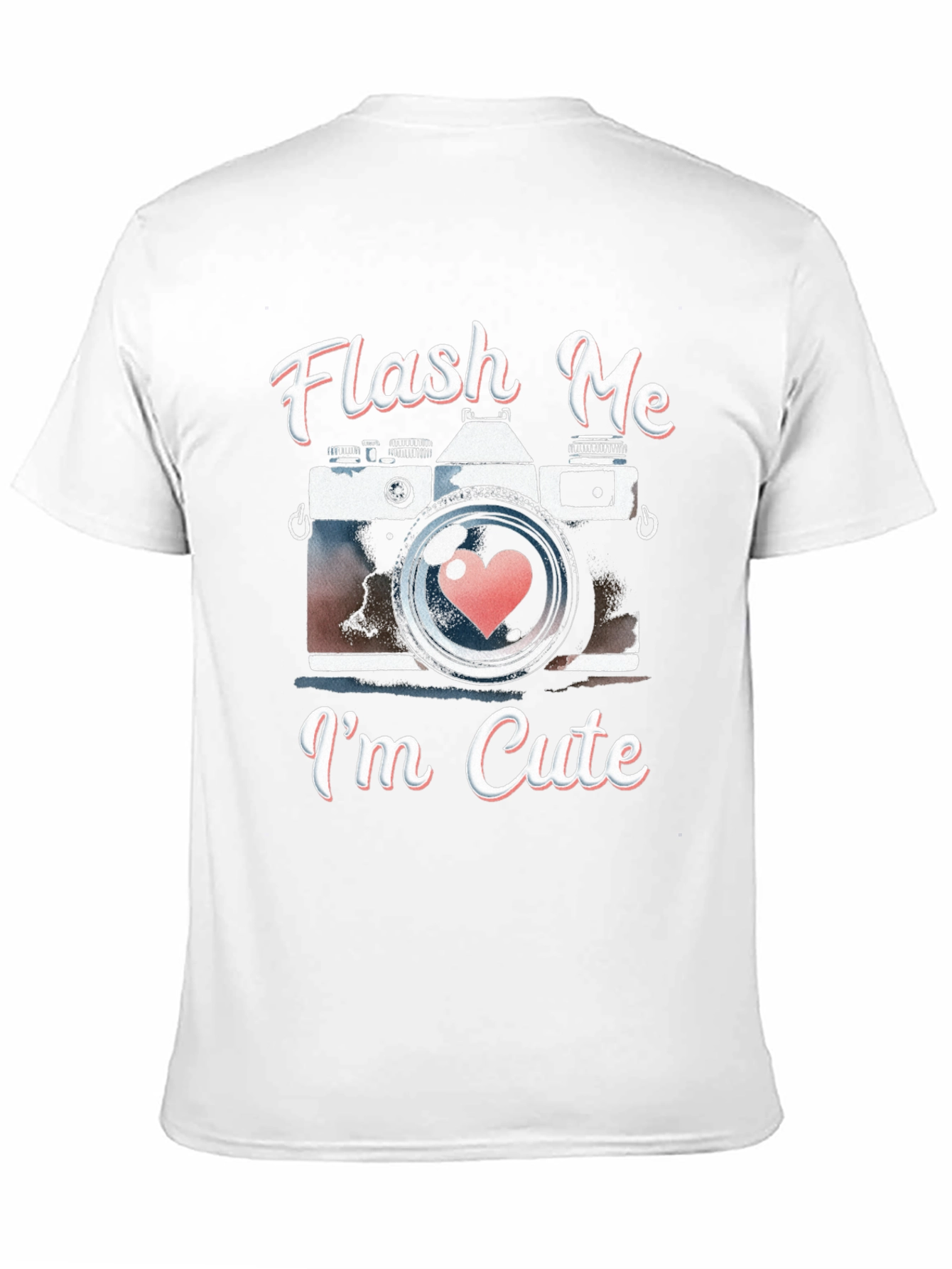 Flash Me Im Cute Camera Graphic T-Shirt