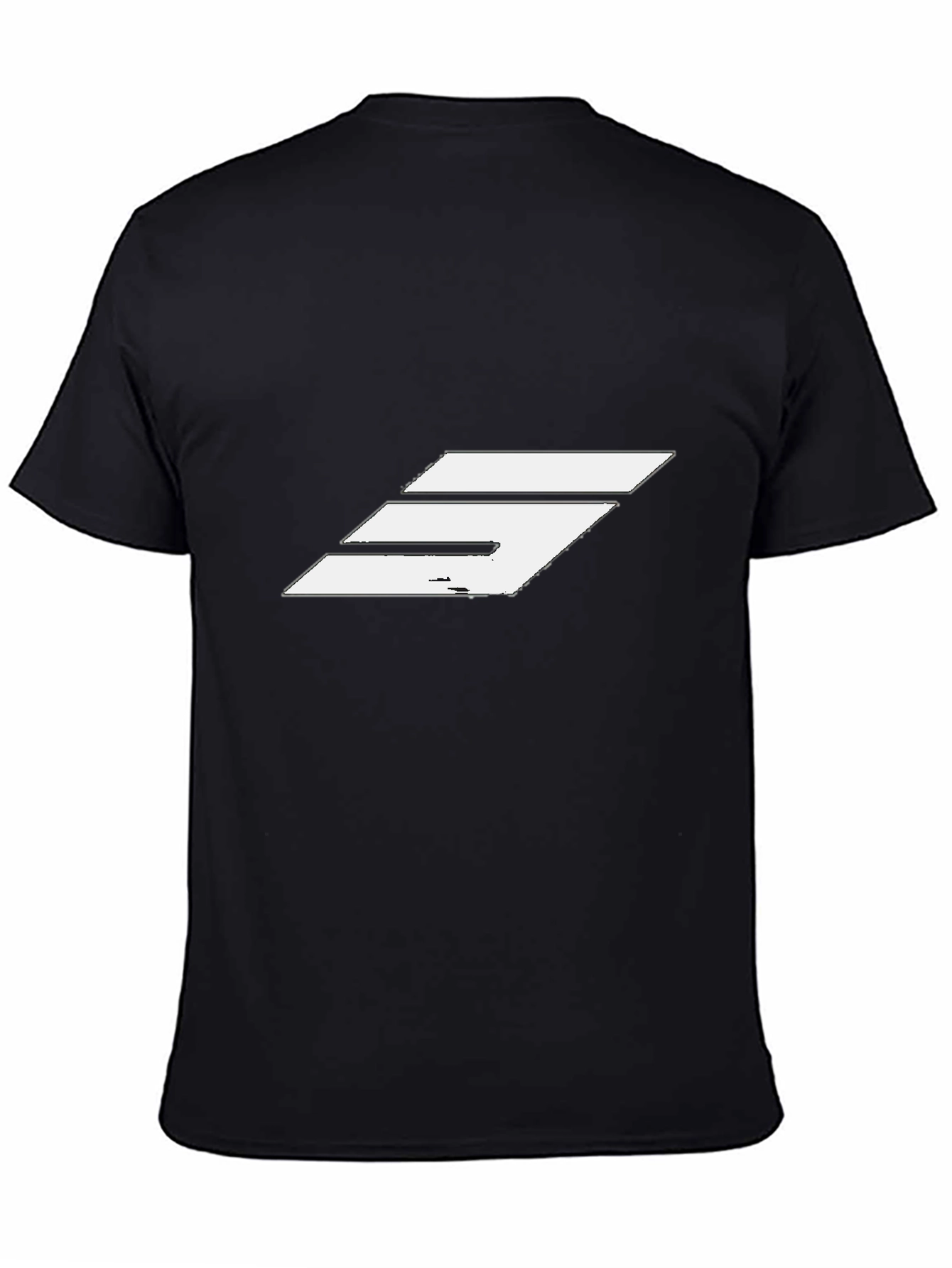 Modern Graphic T-Shirt - Black with White Design
