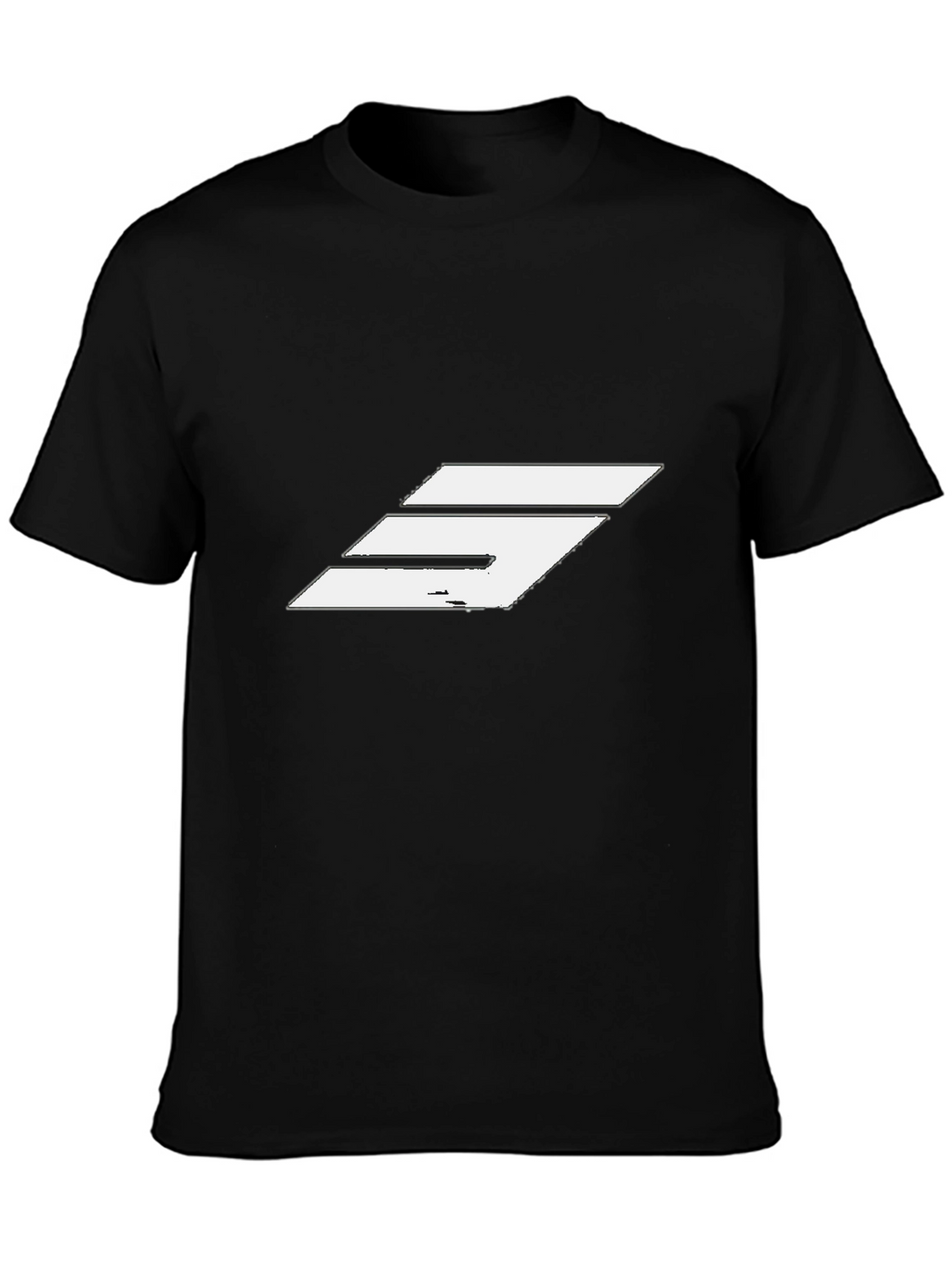 Modern Graphic T-Shirt - Black with White Design