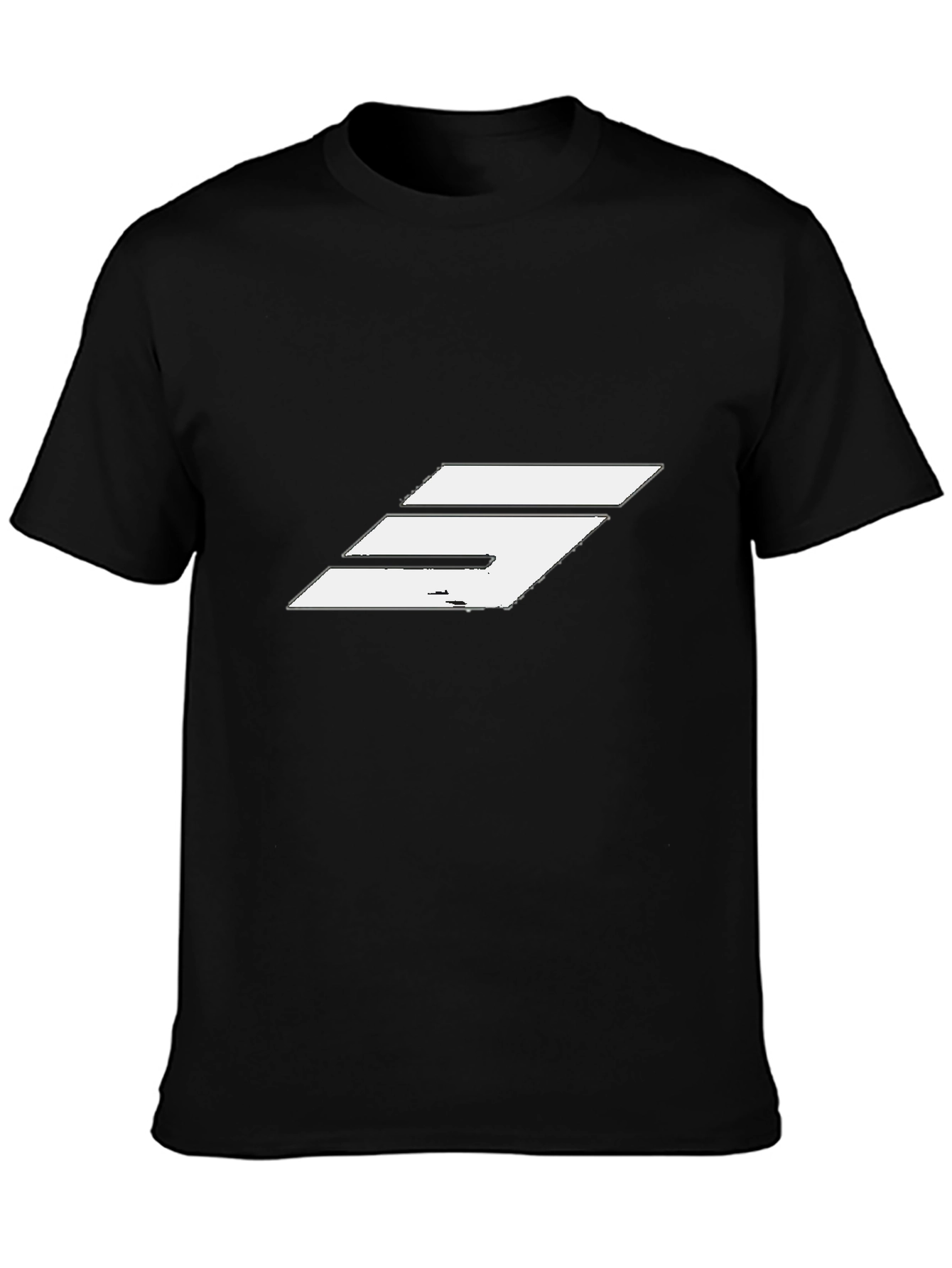 Modern Graphic T-Shirt - Black with White Design
