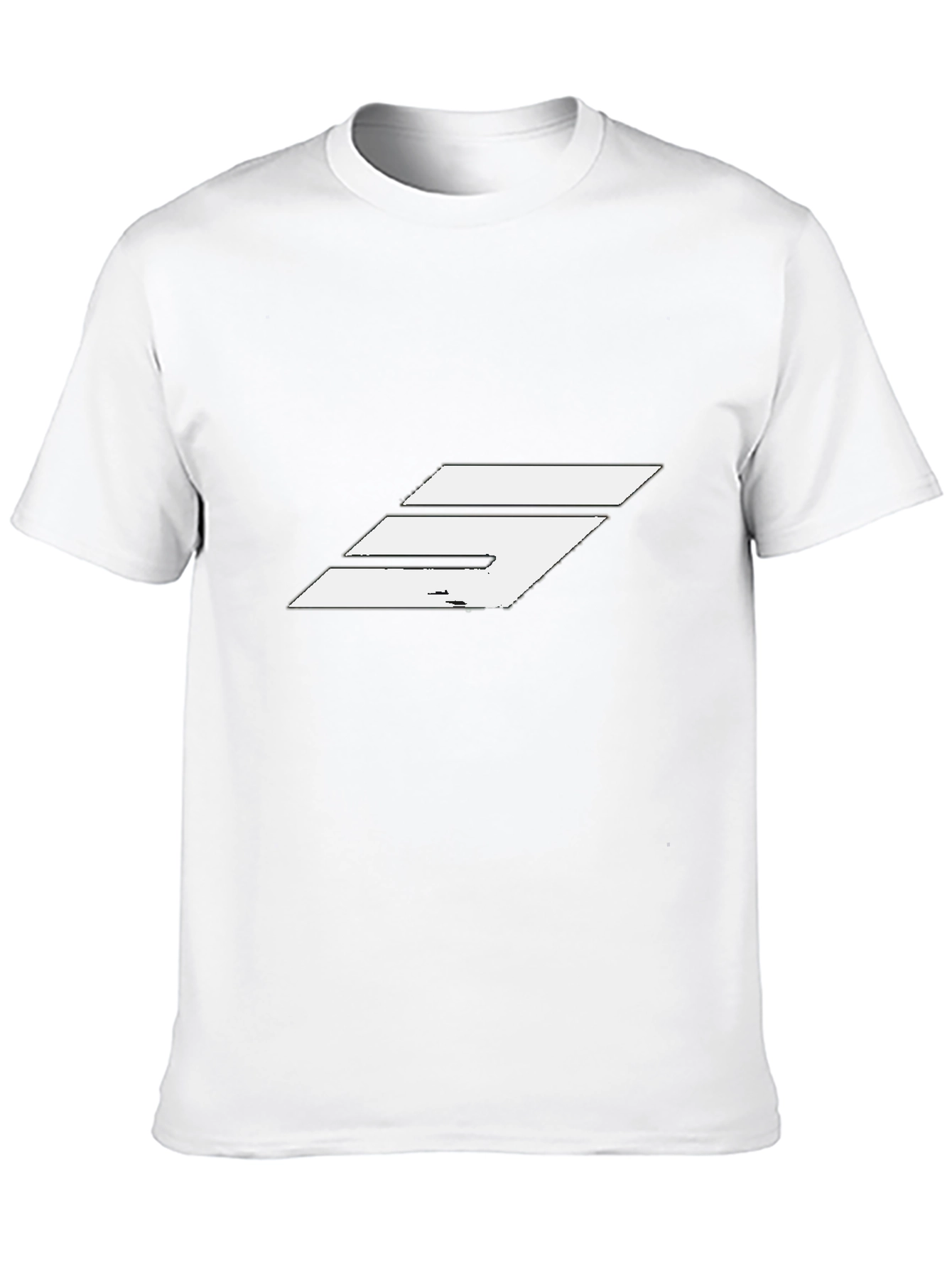 Modern Graphic T-Shirt - Black with White Design