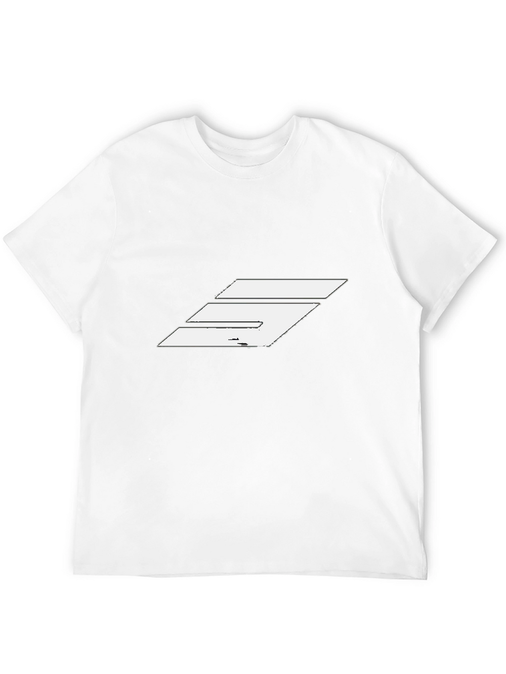 Modern Graphic T-Shirt - Black with White Design