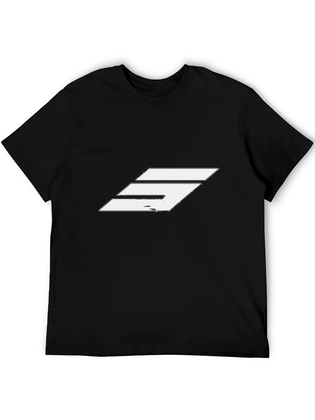 Modern Graphic T-Shirt - Black with White Design