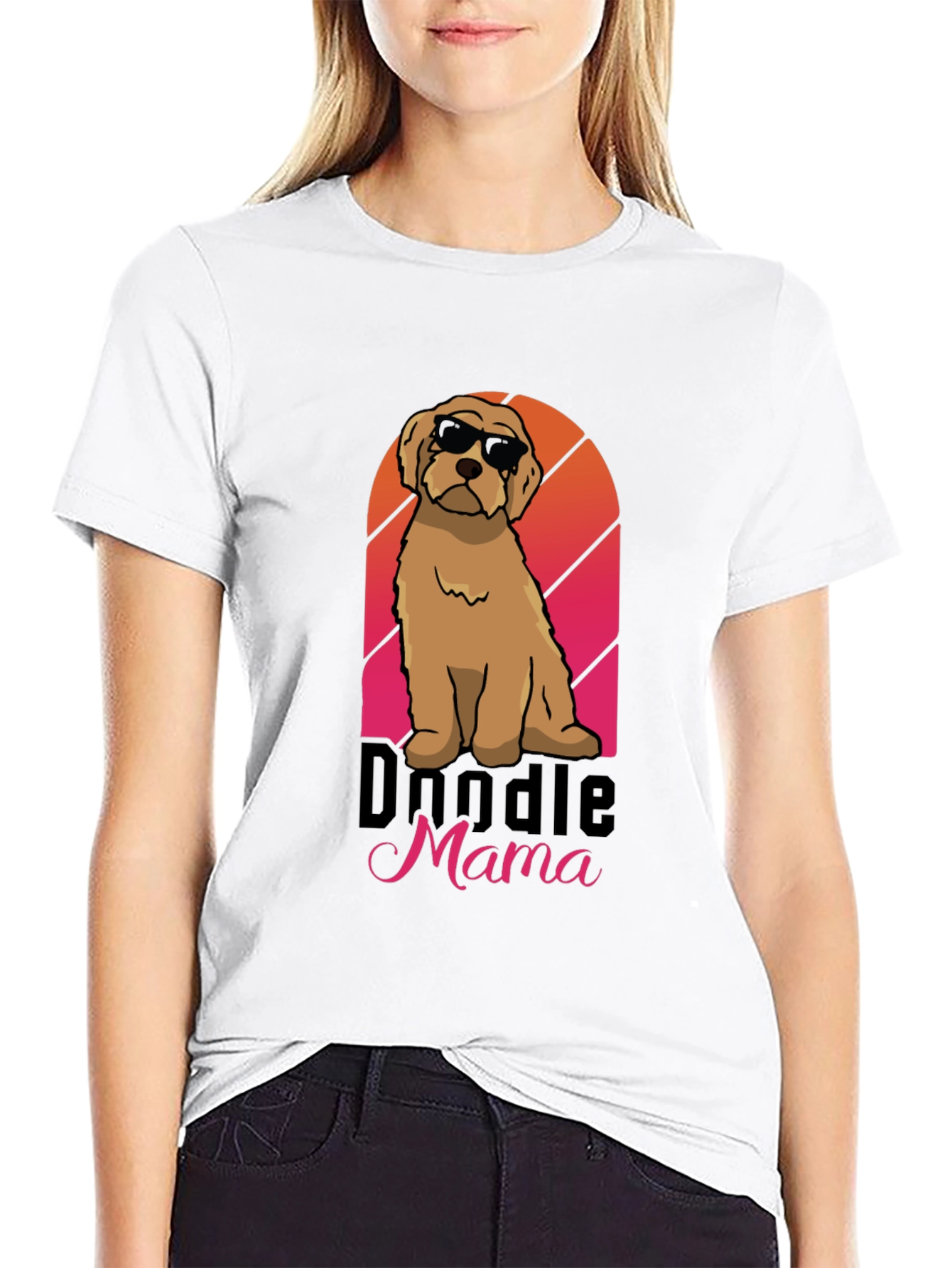 Doodle Mama Sunset T-Shirt – Cute Dog Mom Graphic Tee