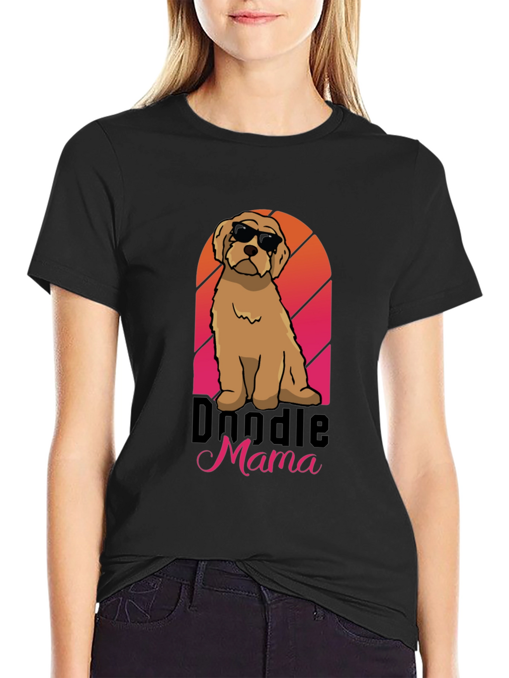 Doodle Mama Sunset T-Shirt – Cute Dog Mom Graphic Tee