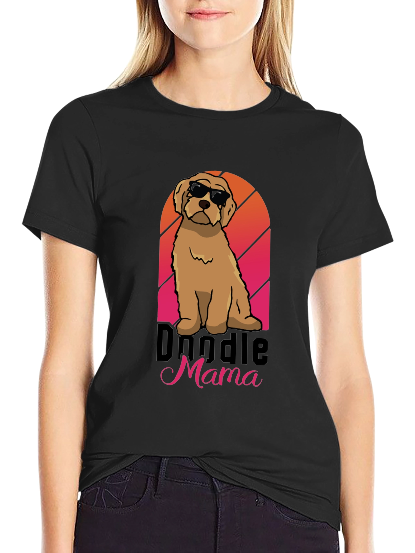 Doodle Mama Sunset T-Shirt – Cute Dog Mom Graphic Tee