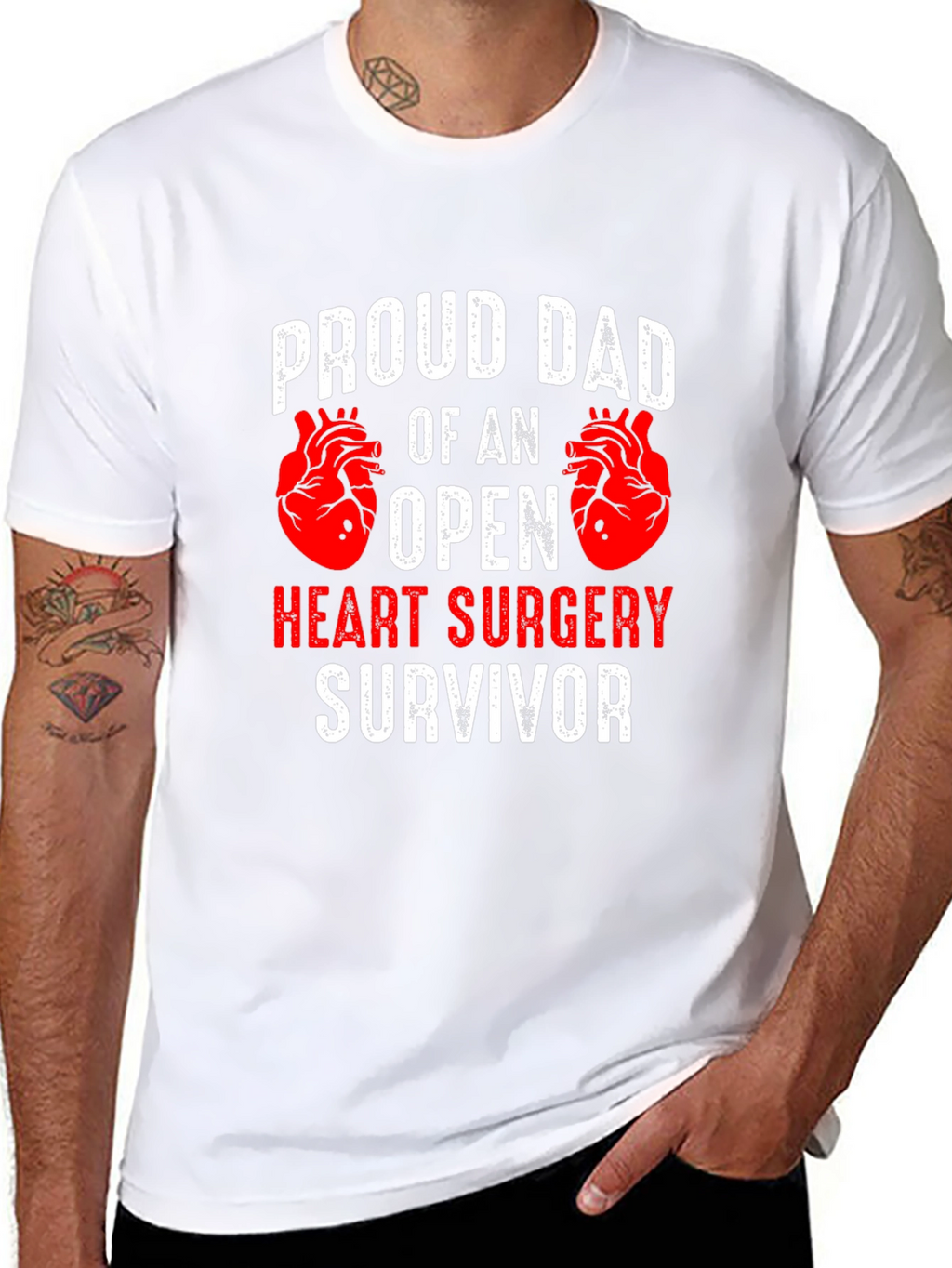 Proud Dad Open Heart Surgery Survivor T-Shirt