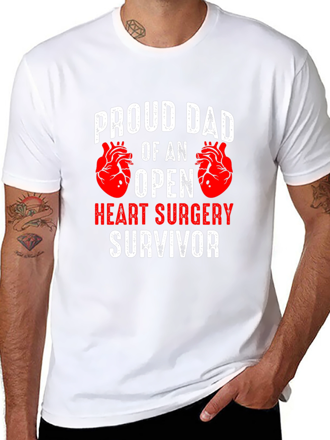 Proud Dad Open Heart Surgery Survivor T-Shirt