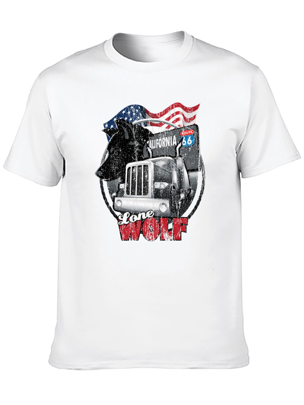 Lone Wolf Trucker T-Shirt - Route 66