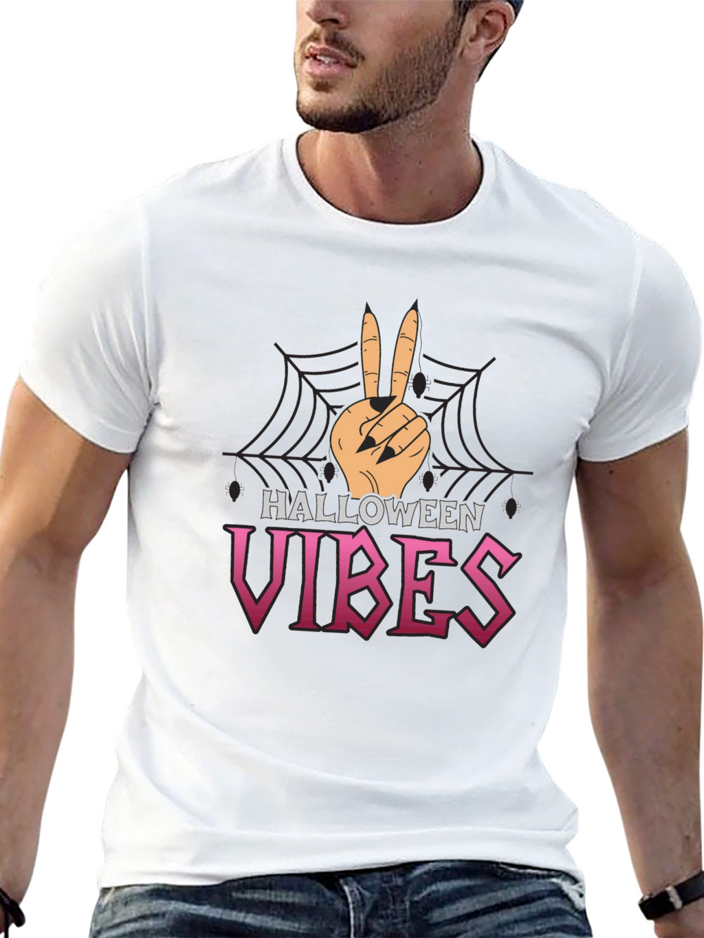 Halloween Vibes Black Graphic T-Shirt