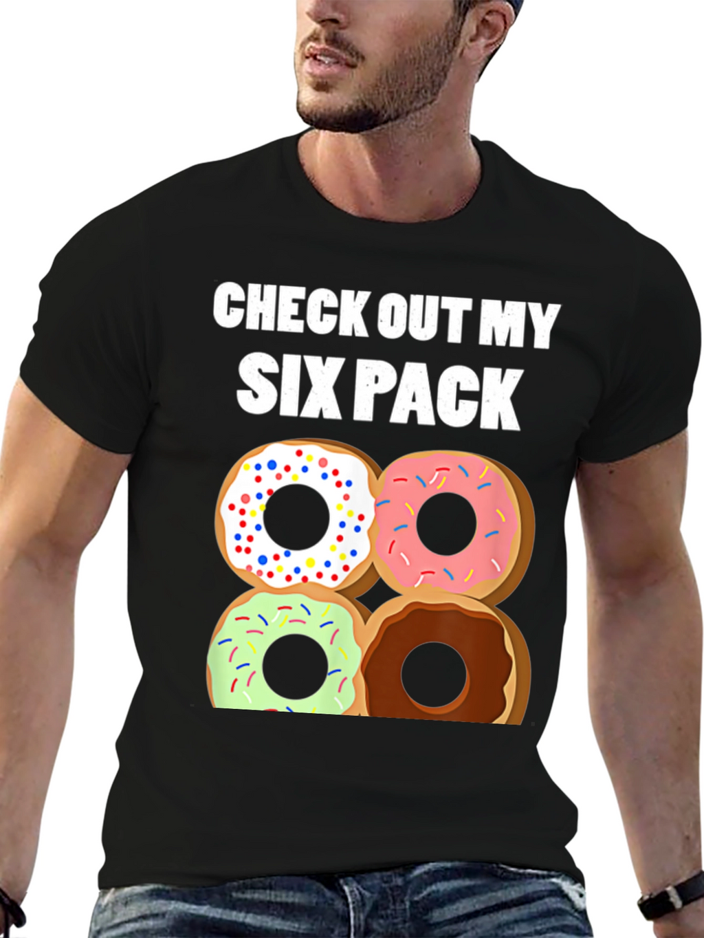 Check Out My Six Pack Doughnut T-Shirt