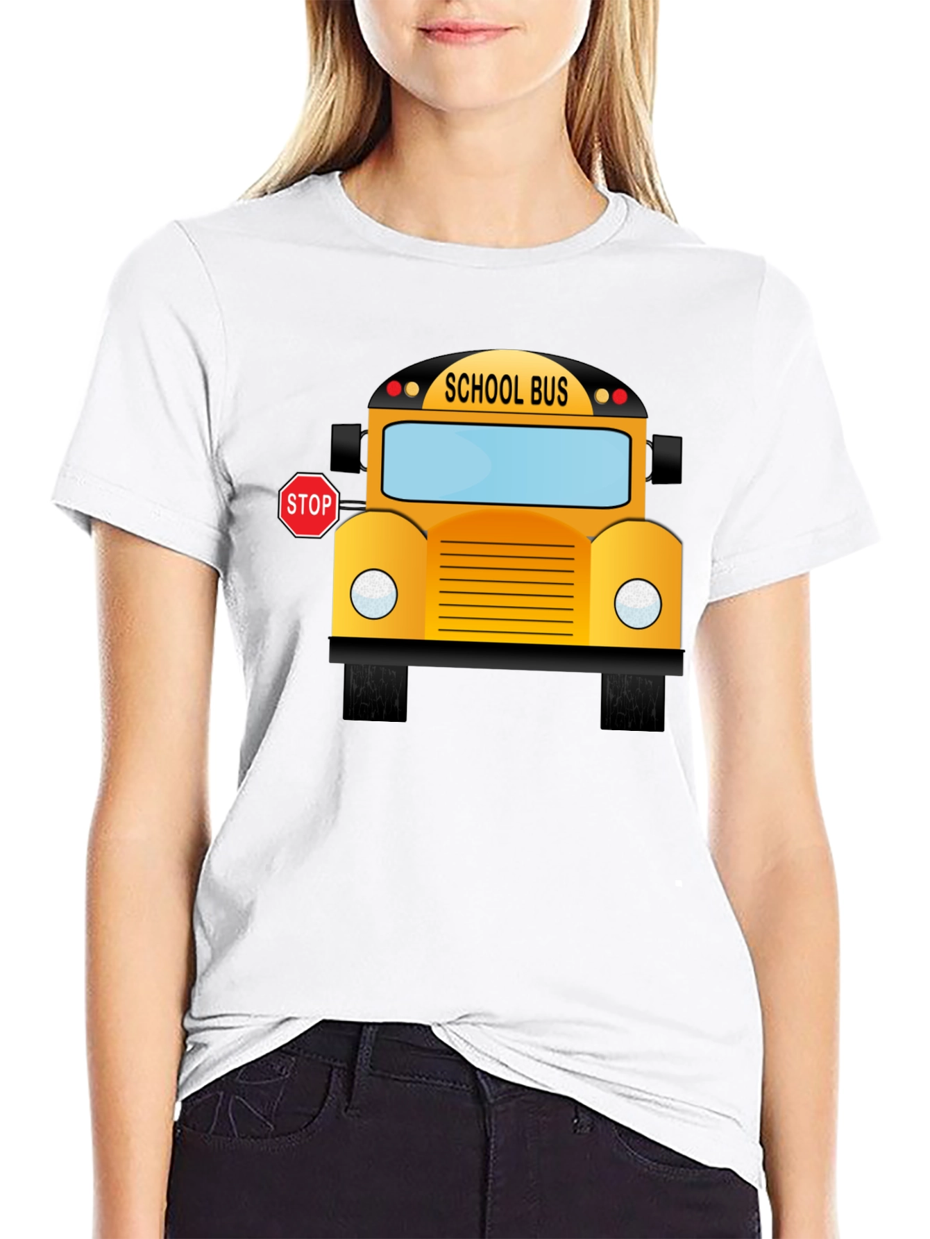School Bus Graphic T-Shirt