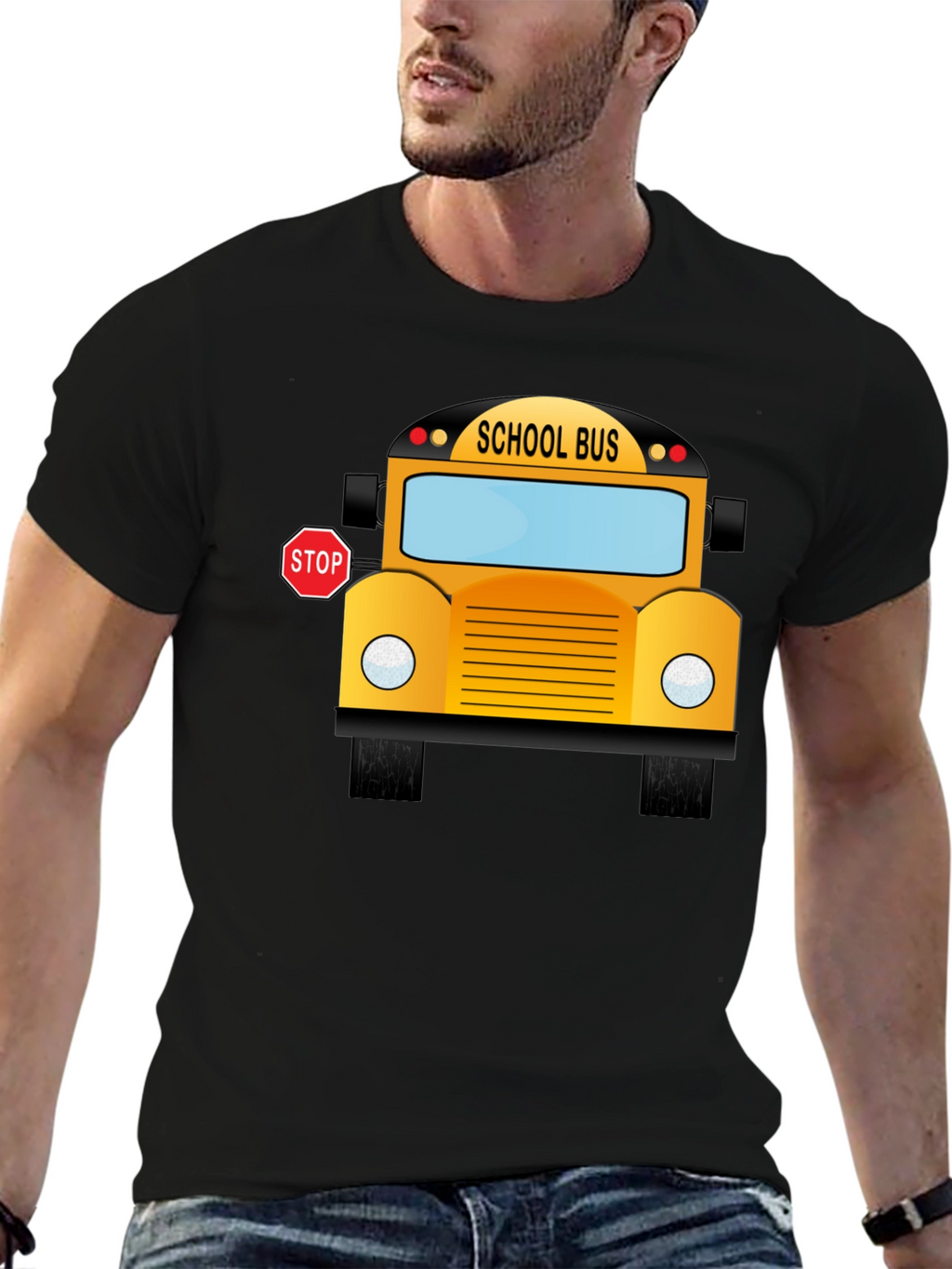 School Bus Graphic T-Shirt