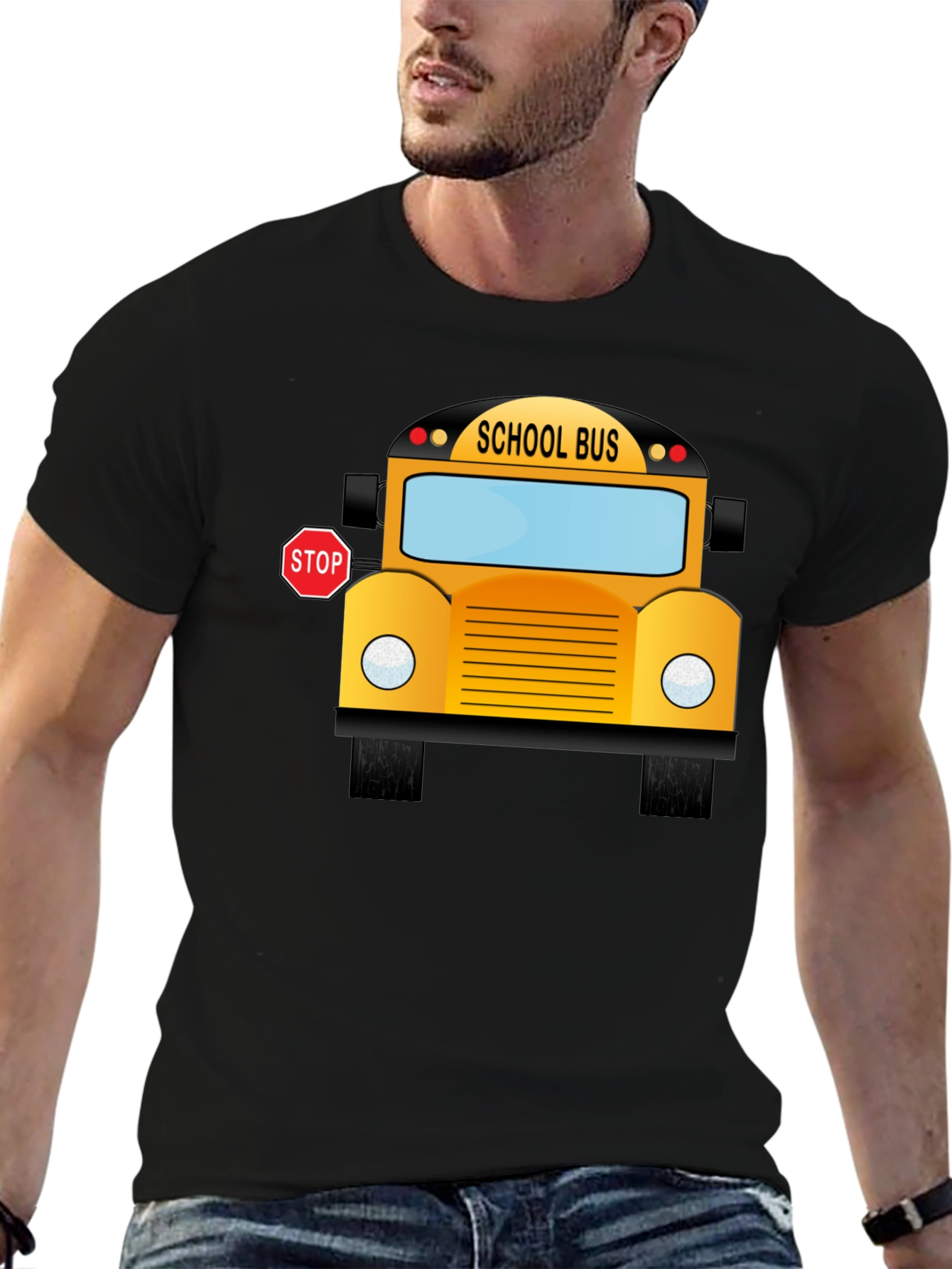 School Bus Graphic T-Shirt