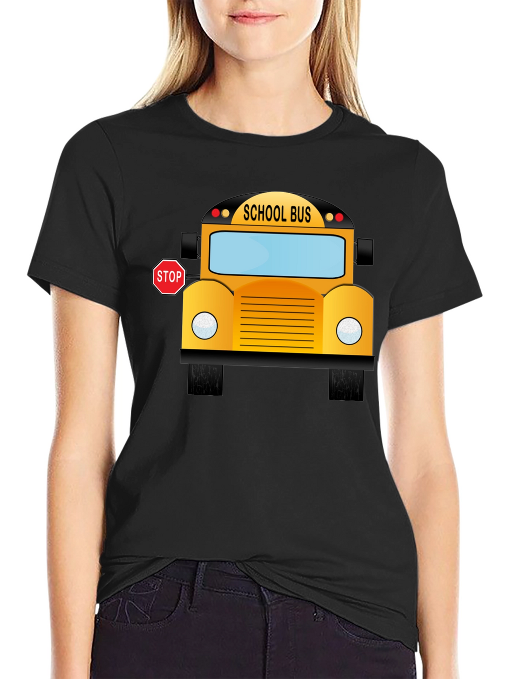 School Bus Graphic T-Shirt