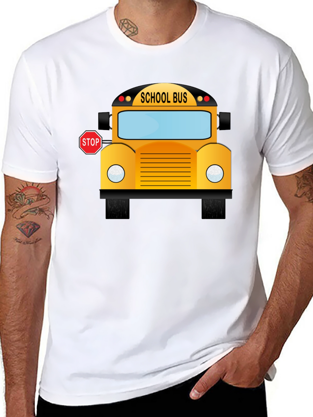 School Bus Graphic T-Shirt