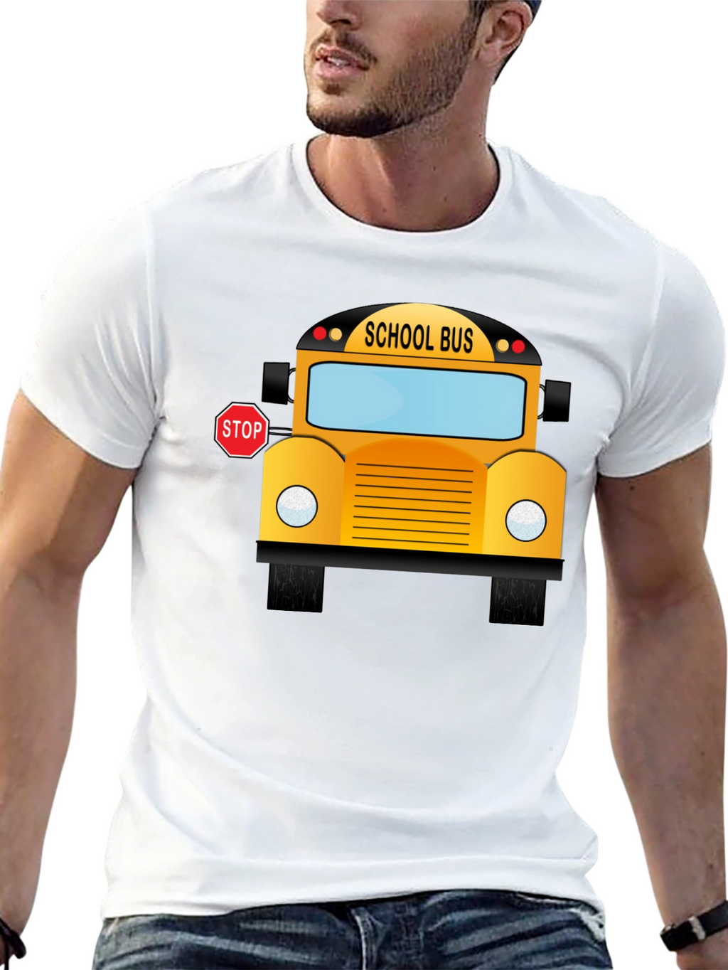 School Bus Graphic T-Shirt