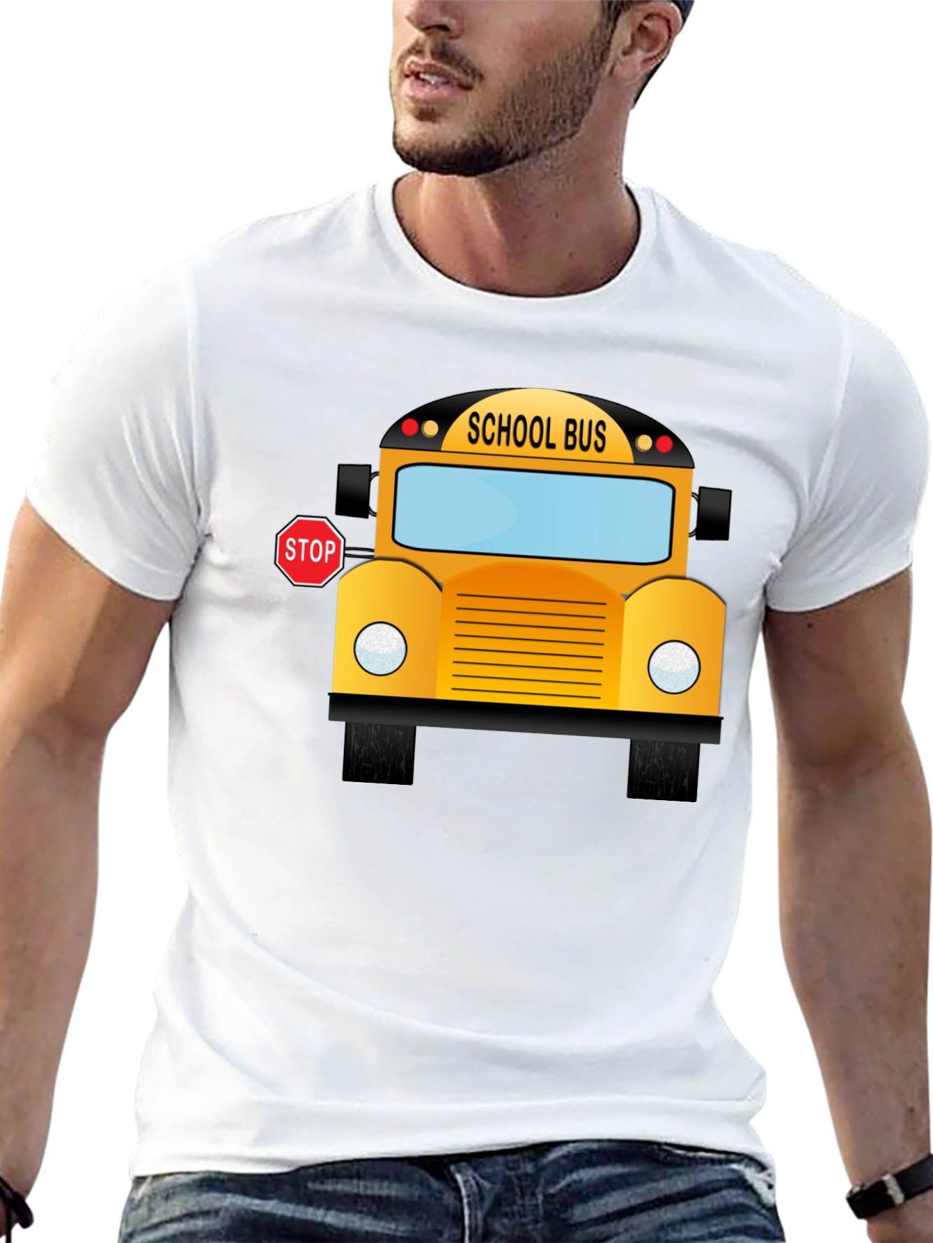 School Bus Graphic T-Shirt