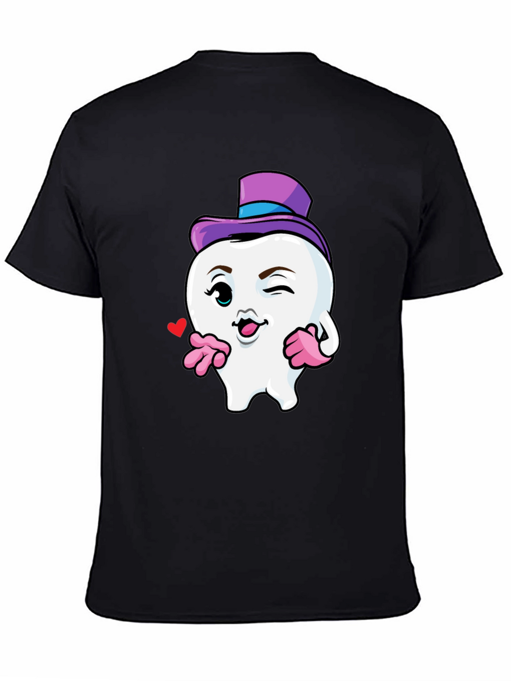 Whimsical Tooth Character Graphic Tee