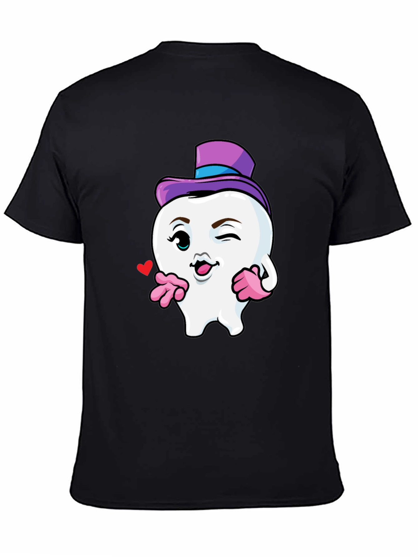 Whimsical Tooth Character Graphic Tee