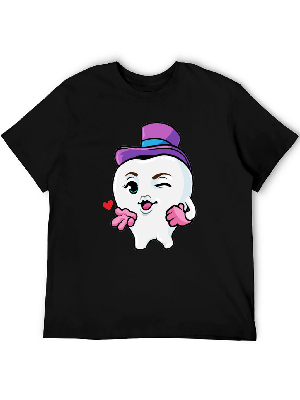 Whimsical Tooth Character Graphic Tee