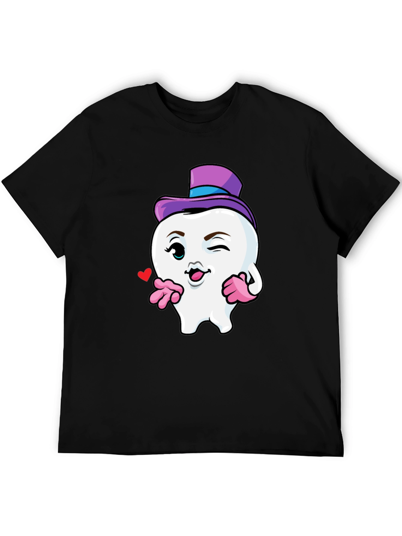 Whimsical Tooth Character Graphic Tee