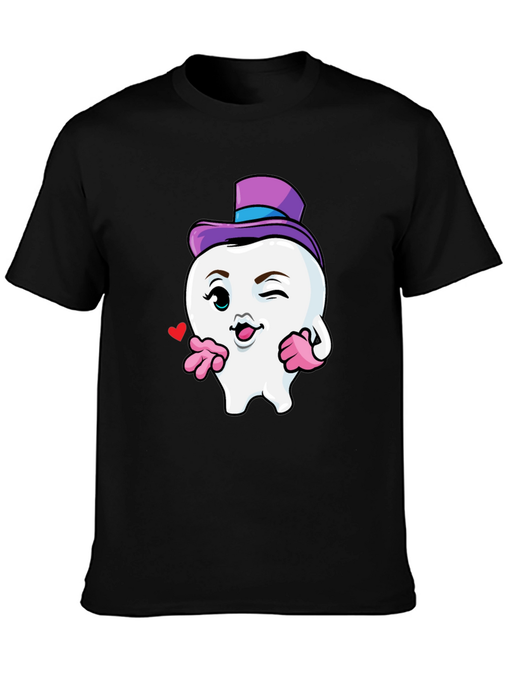 Whimsical Tooth Character Graphic Tee