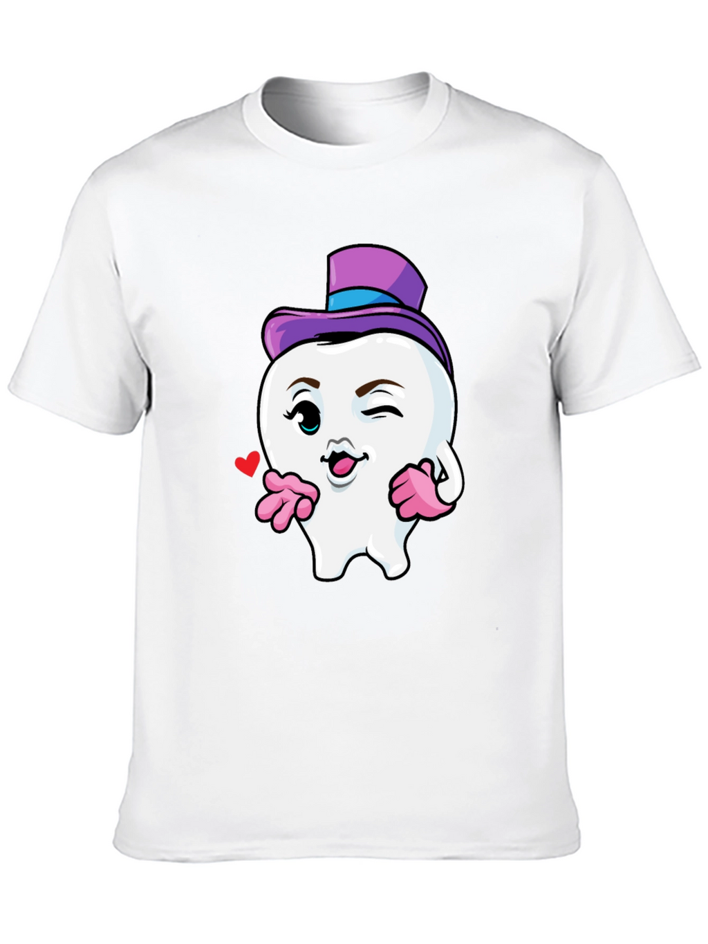 Whimsical Tooth Character Graphic Tee
