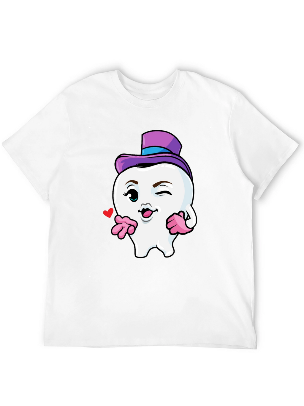 Whimsical Tooth Character Graphic Tee