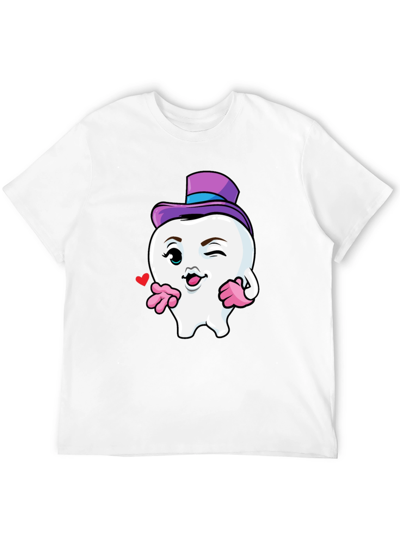 Whimsical Tooth Character Graphic Tee
