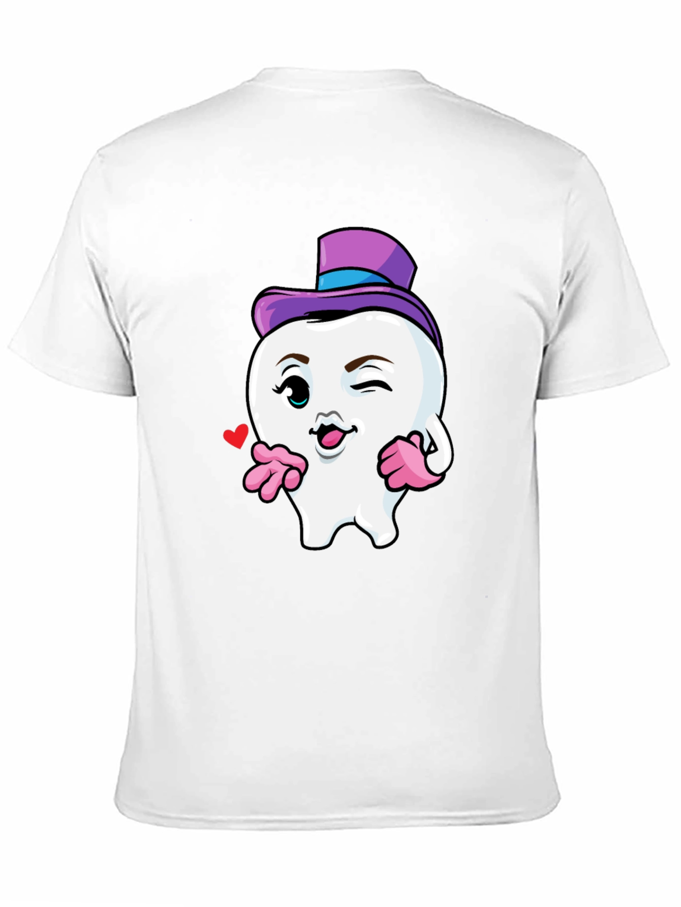 Whimsical Tooth Character Graphic Tee