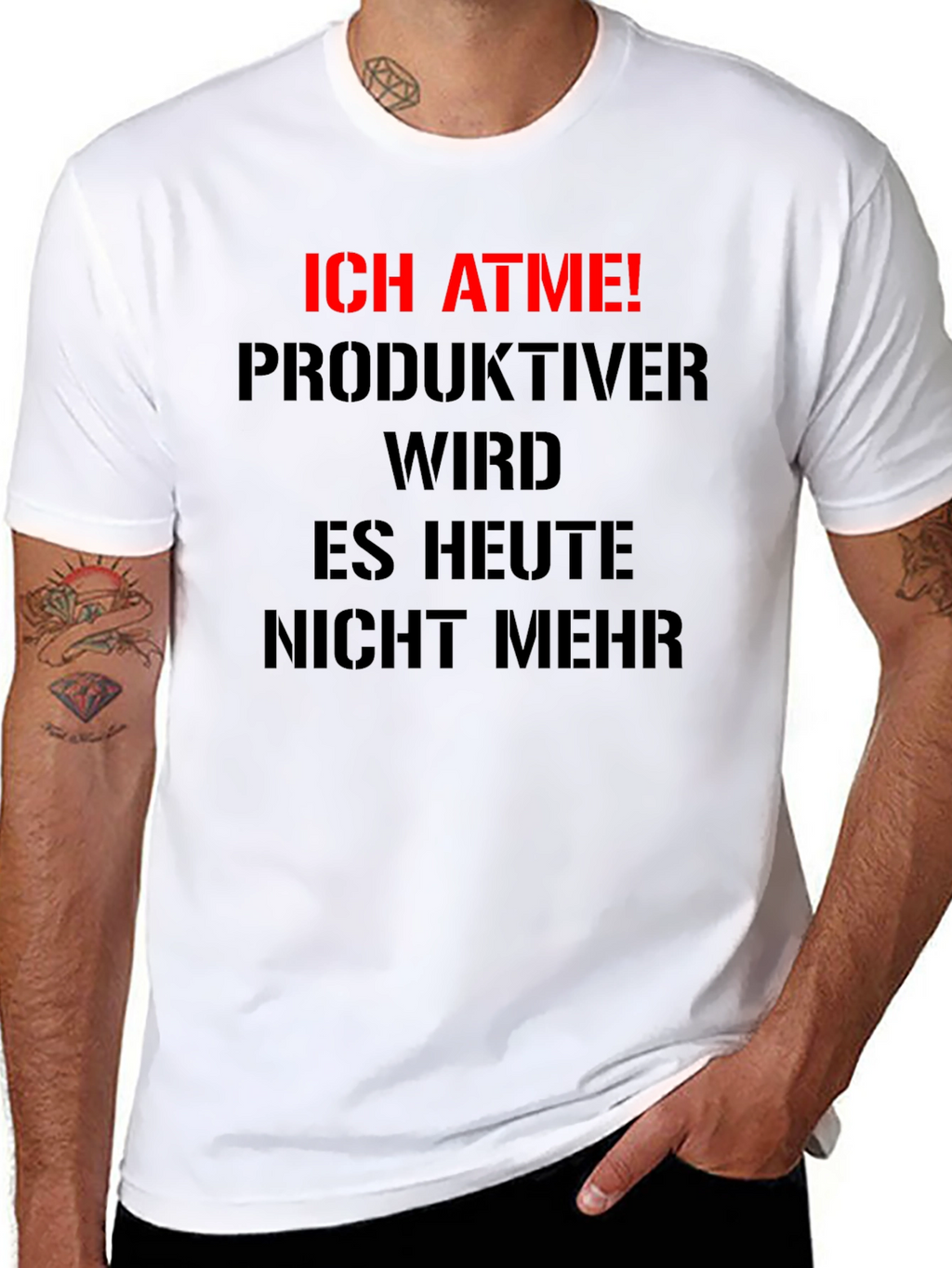 Ich Atme! Graphic Tee - Funny German Slogan T-Shirt
