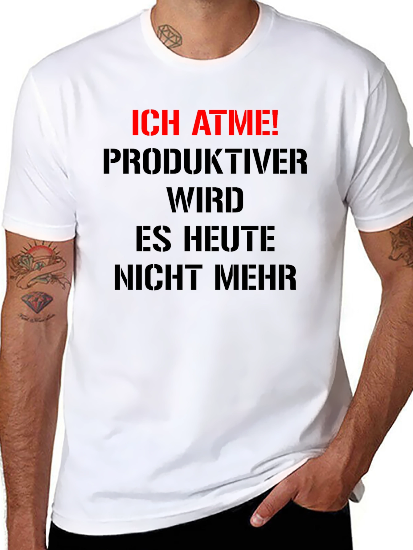 Ich Atme! Graphic Tee - Funny German Slogan T-Shirt
