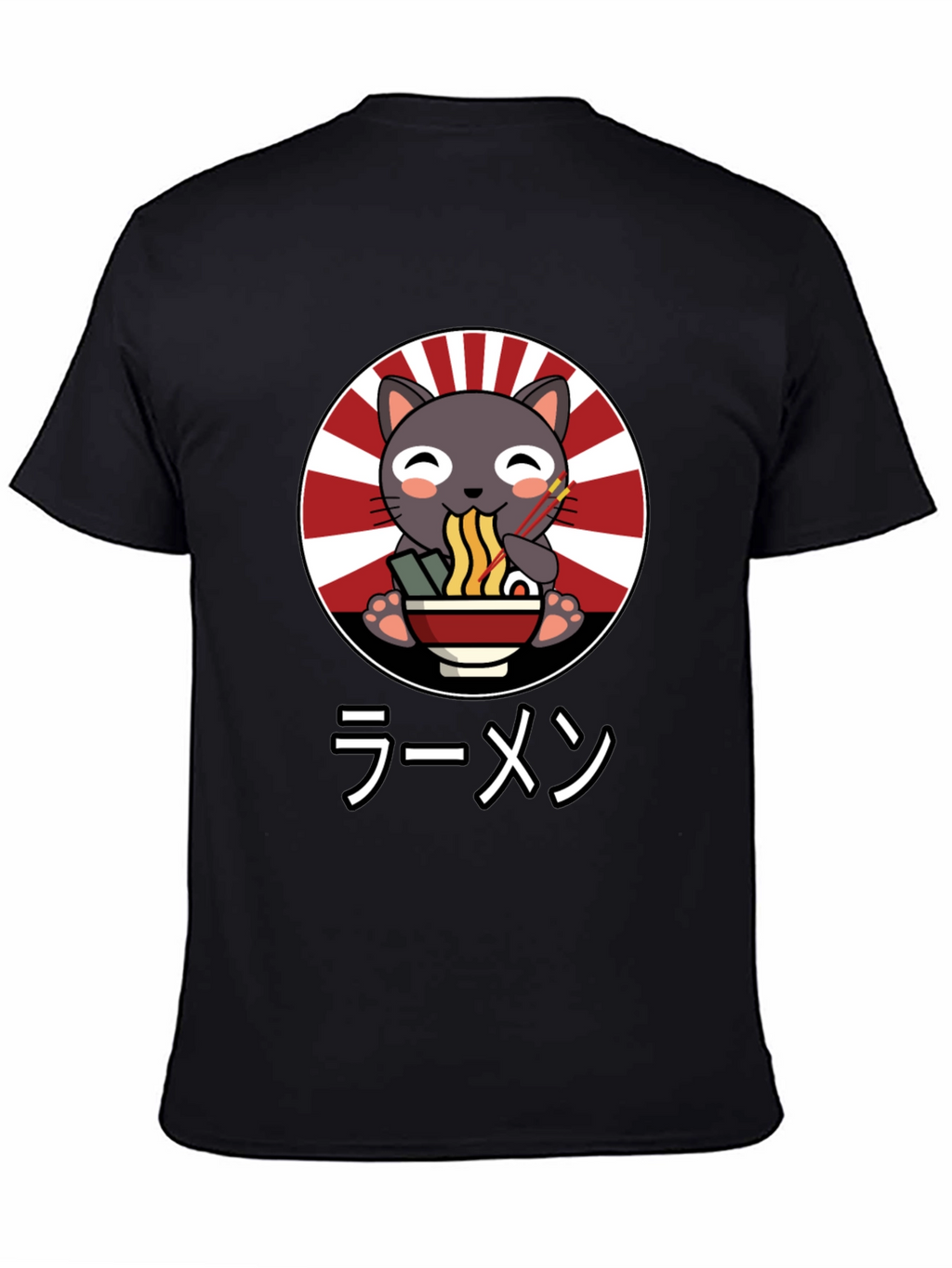 Cute Cat Ramen T-Shirt - Japanese Style