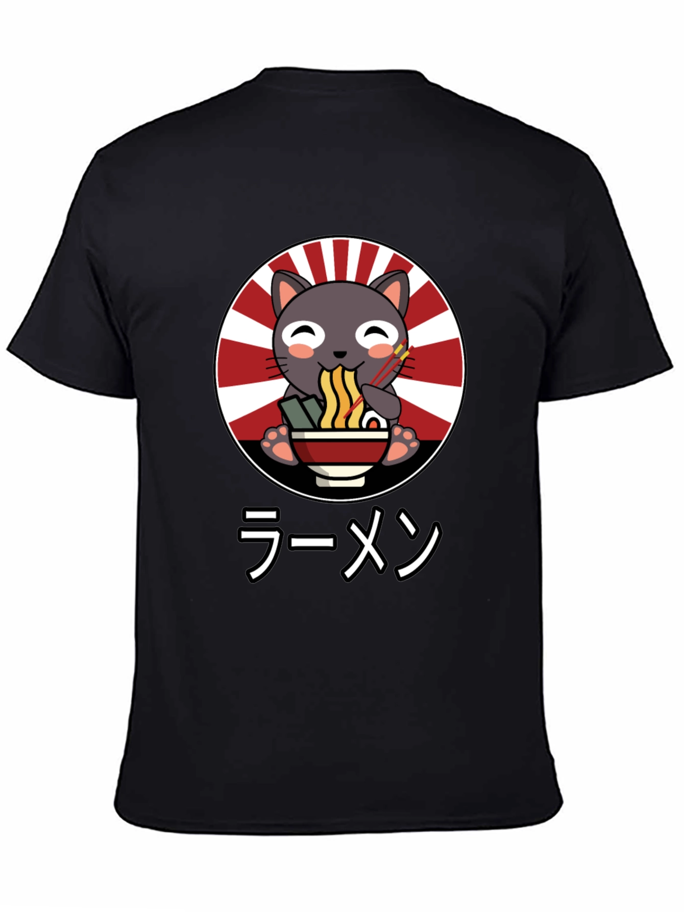 Cute Cat Ramen T-Shirt - Japanese Style