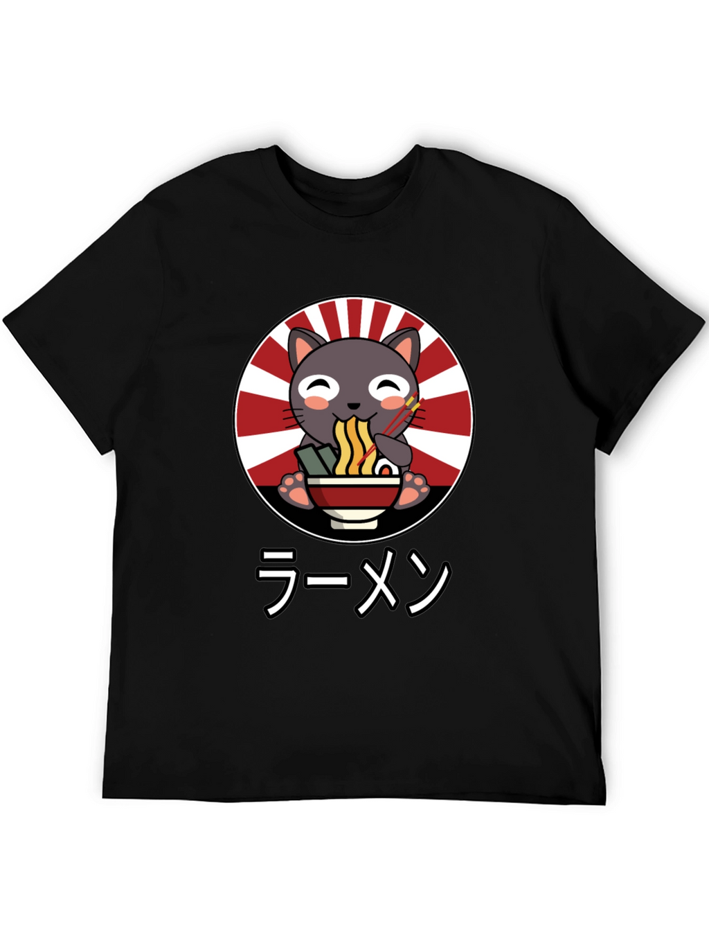 Cute Cat Ramen T-Shirt - Japanese Style