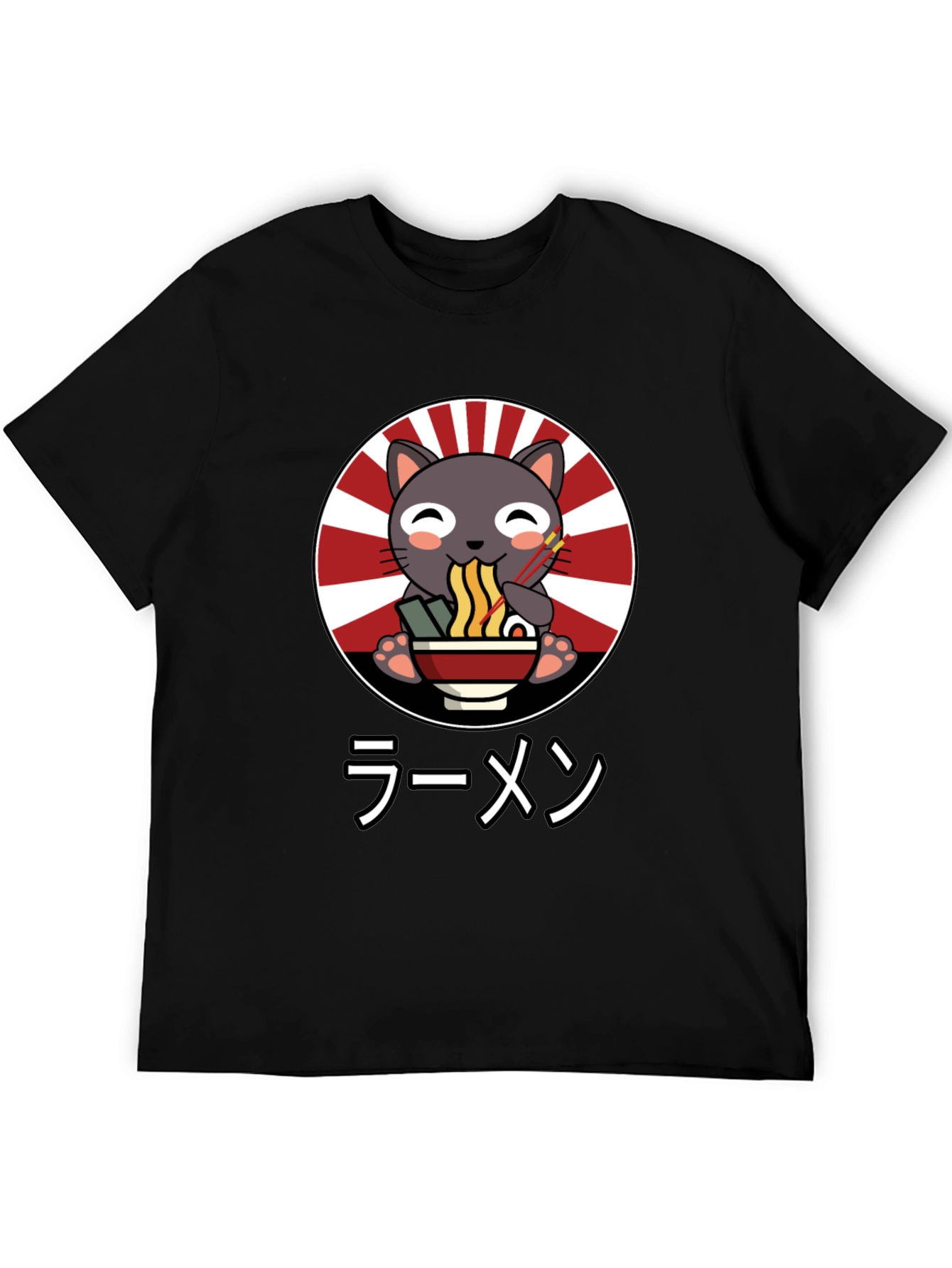 Cute Cat Ramen T-Shirt - Japanese Style