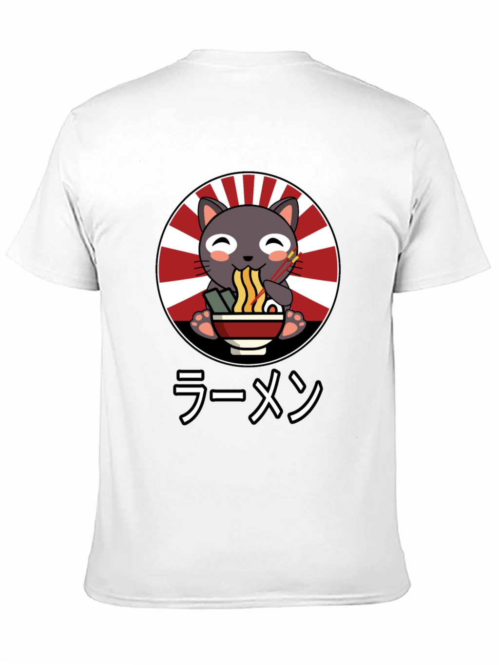 Cute Cat Ramen T-Shirt - Japanese Style