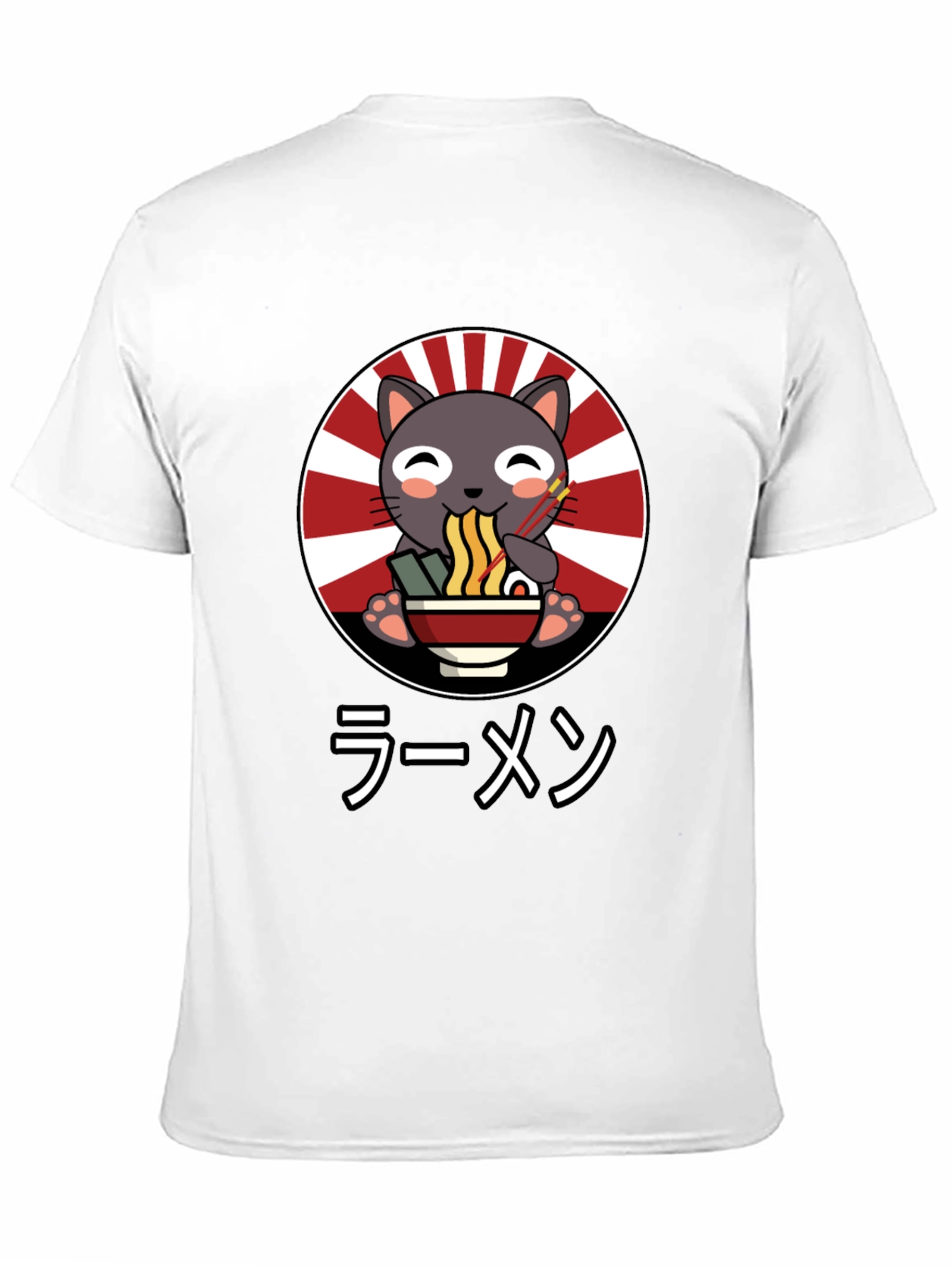 Cute Cat Ramen T-Shirt - Japanese Style