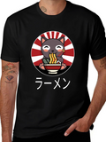 Cute Cat Ramen T-Shirt - Japanese Style