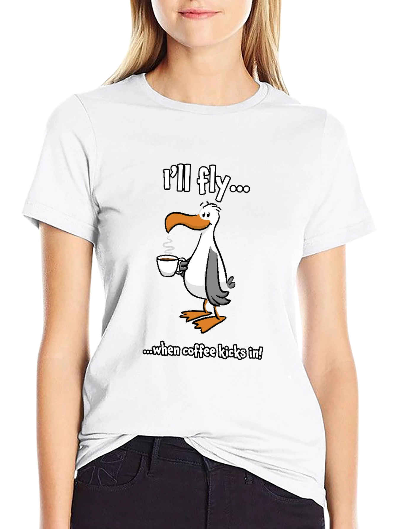 Ill Fly... Seagull Coffee Graphic Tee