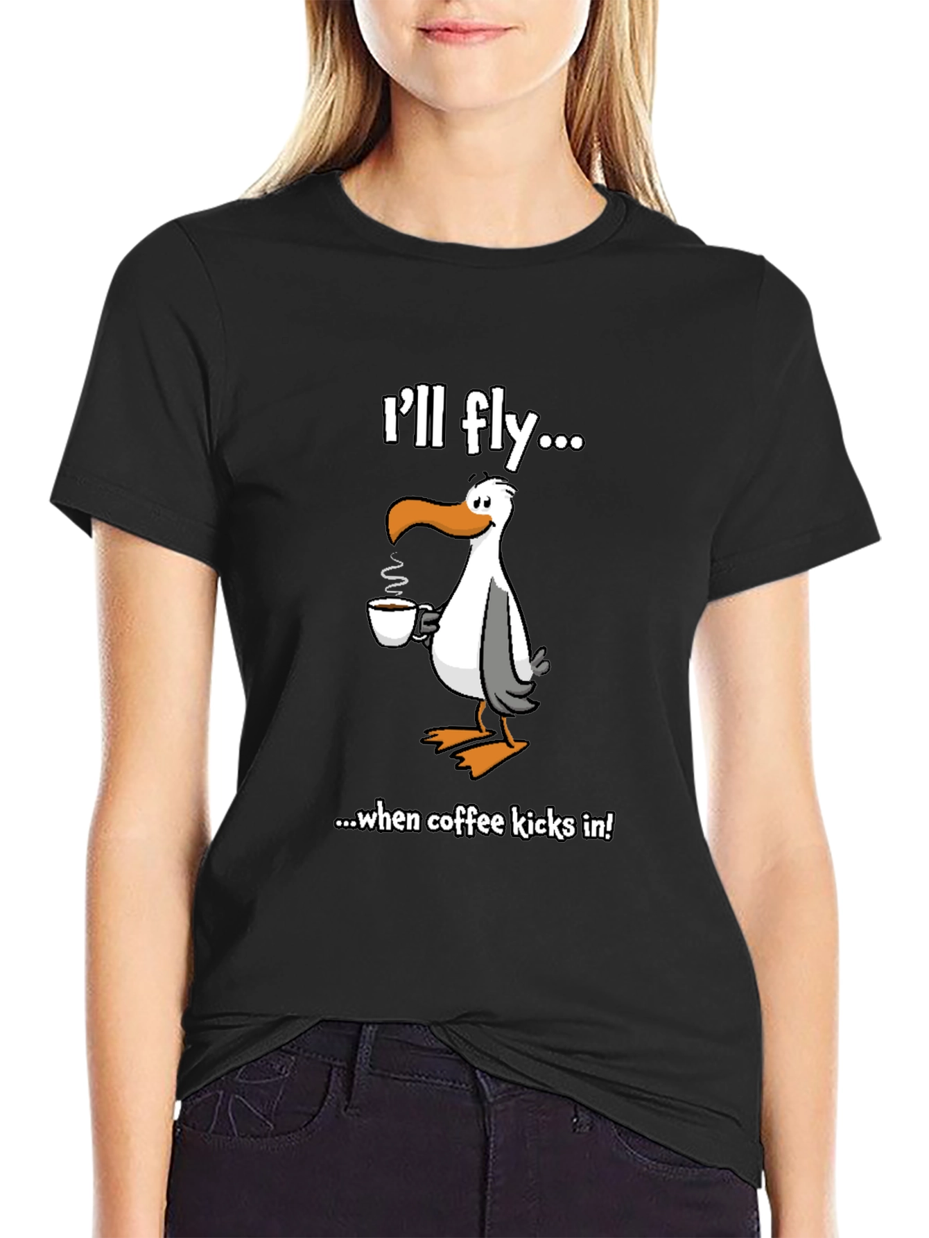 Ill Fly... Seagull Coffee Graphic Tee