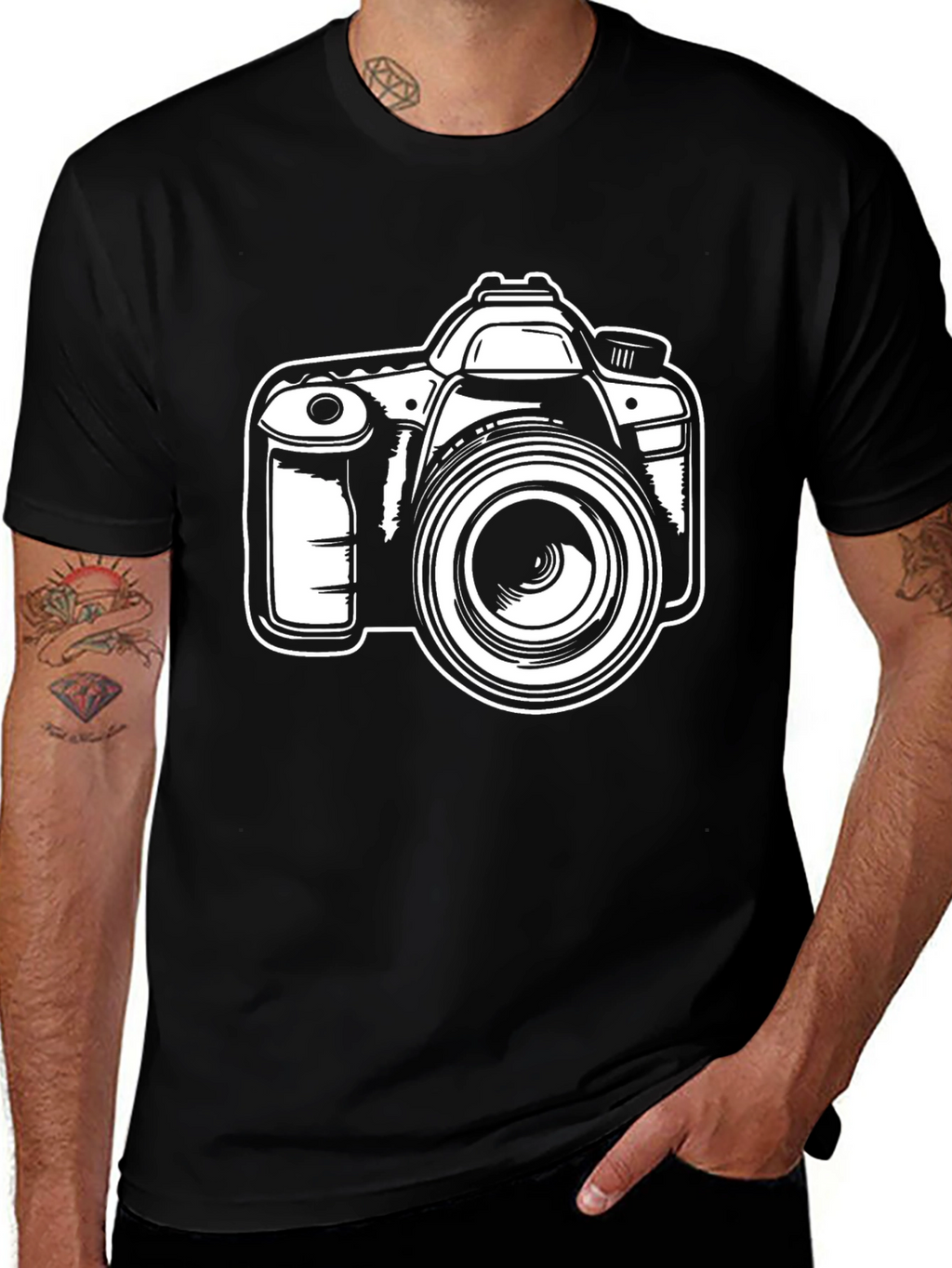 Camera Graphic Black T-Shirt