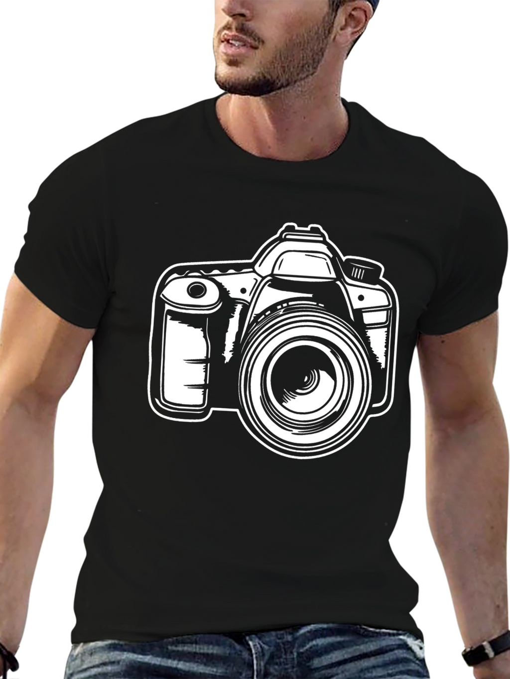 Camera Graphic Black T-Shirt