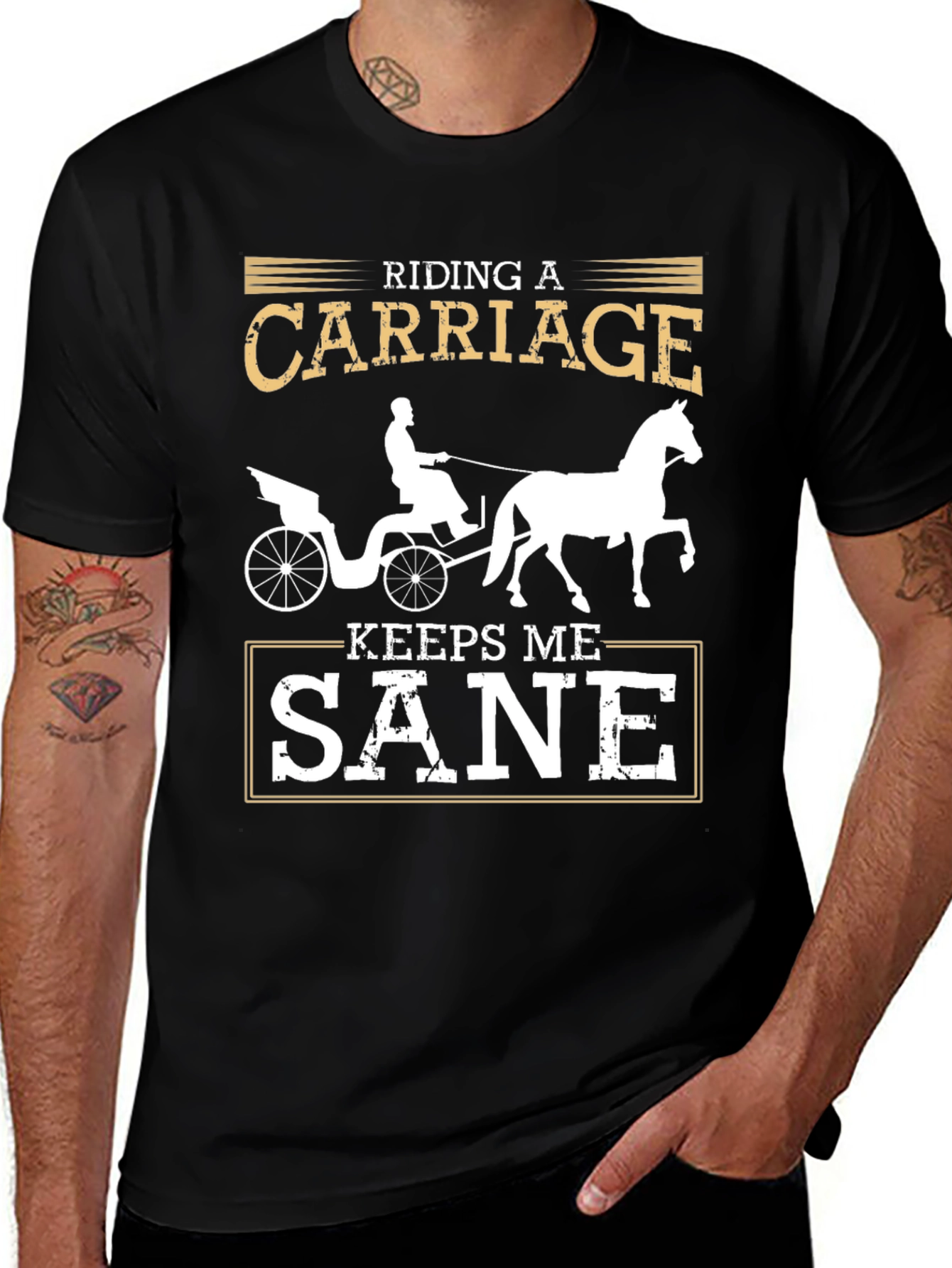 Riding Carriage Keeps Me Sane Graphic Tee