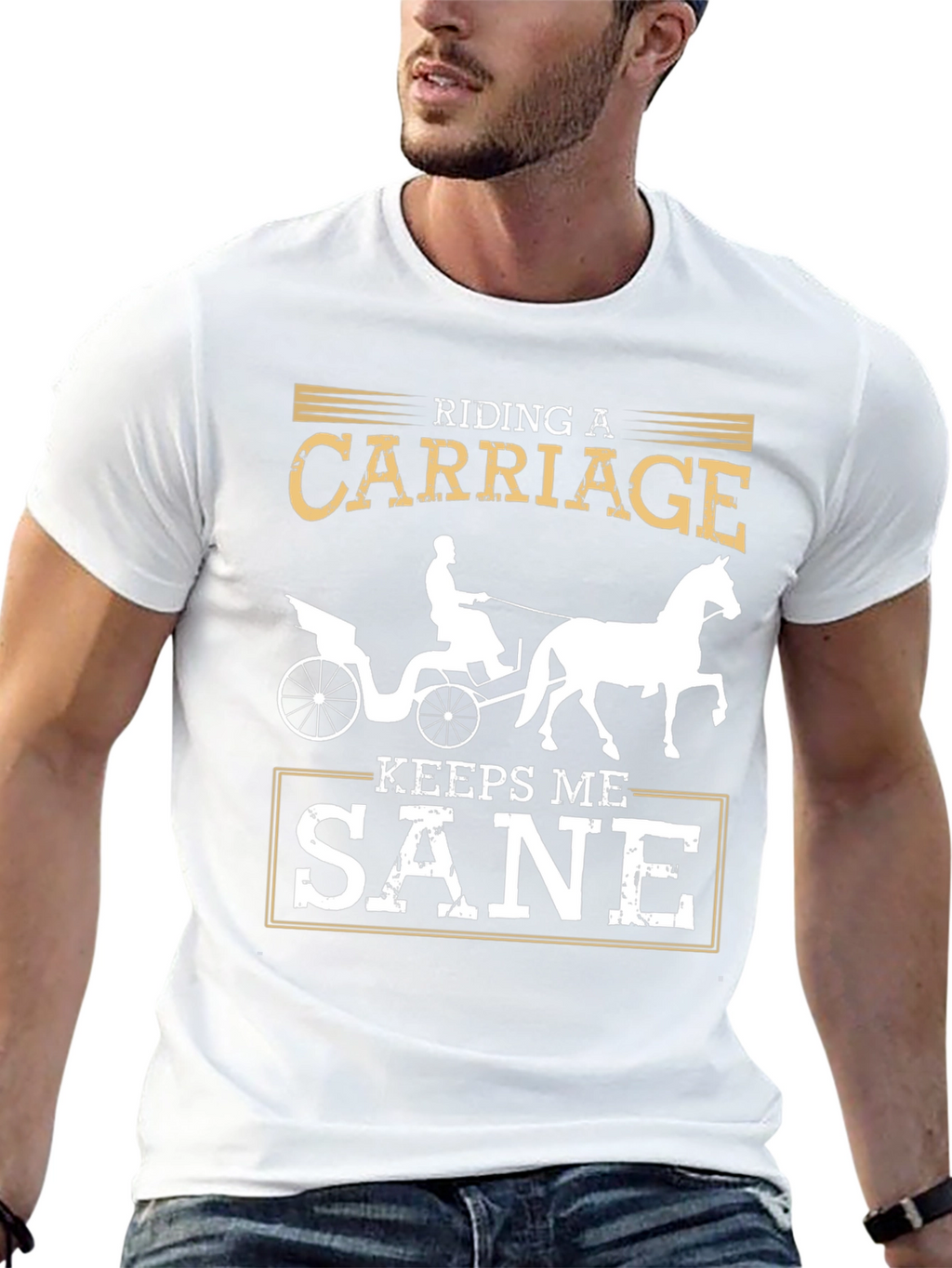 Riding Carriage Keeps Me Sane Graphic Tee