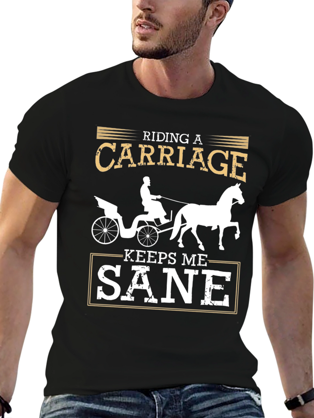 Riding Carriage Keeps Me Sane Graphic Tee