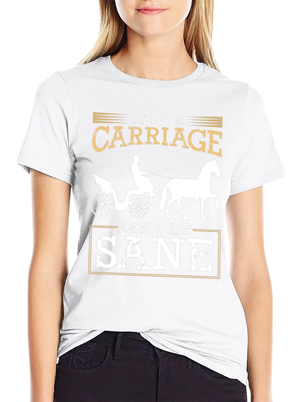 Riding Carriage Keeps Me Sane Graphic Tee